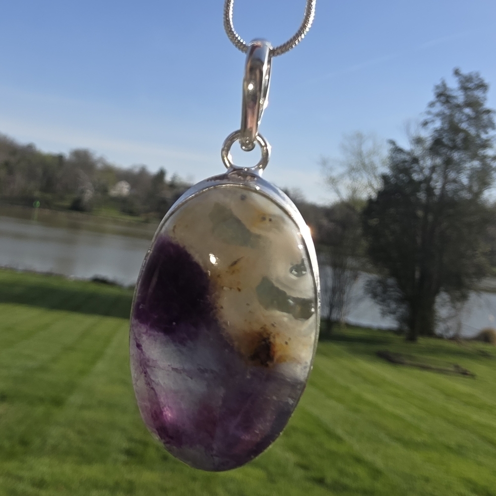 Kammererite Gemstone Pendant in 925 Sterling Silver (2.56")